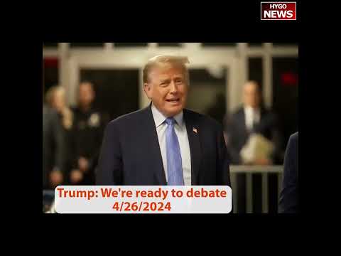 Q: Are you ready to debate Trump now? Biden: shuffles inside; Trump: We're ready to debate