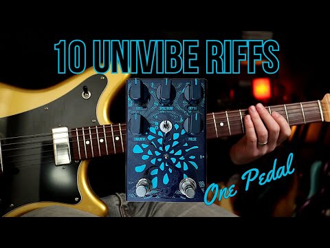 10 Univibe Riffs - One Pedal! | Krozz Devices Krakenheart Vibe Pedal Demo