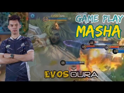 CARA EVOS OURA MAIN HERO MASHA HINGGA DAPAT MVP DI M1.    LIHAT GAME PLAY NYA.