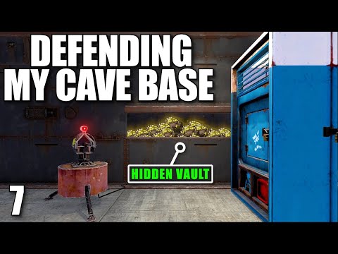 Defending my solo cave base against a 16+ Deep clan in Rust...