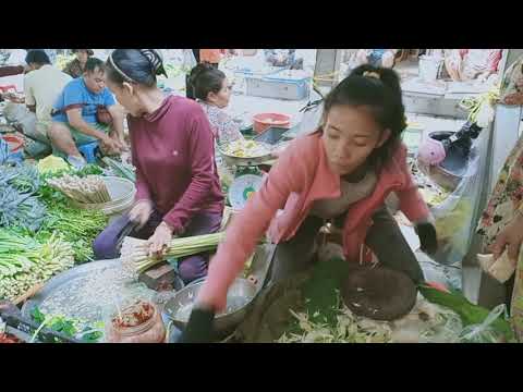 Daily Fresh Food -  My Travel Around Phnom Penh Market - Foods And People Activities
