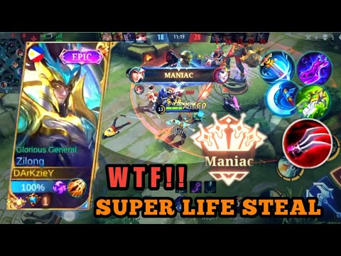 TOP GLOBAL ZILONG BEST BUILD 2022!WTF  ONE HIT DAMAGE!! SUPER LIFE STEAL