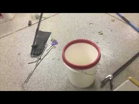 Rattlesnakes cut out of mesh and glue by hand