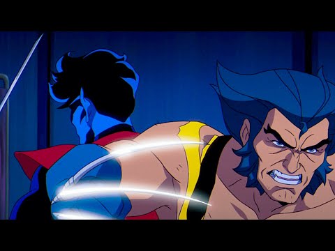 Wolverine and NightCrawler vs Prime Sentinals EPIC FIGHT SCENE to PROTECT ROGUE X-Men 97' Episode 8
