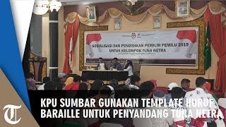 Template Huruf Braille oleh KPU Sumbar Bantu Penyandang Tuna Netra