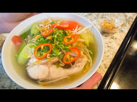 Canh ngót cá bông lau