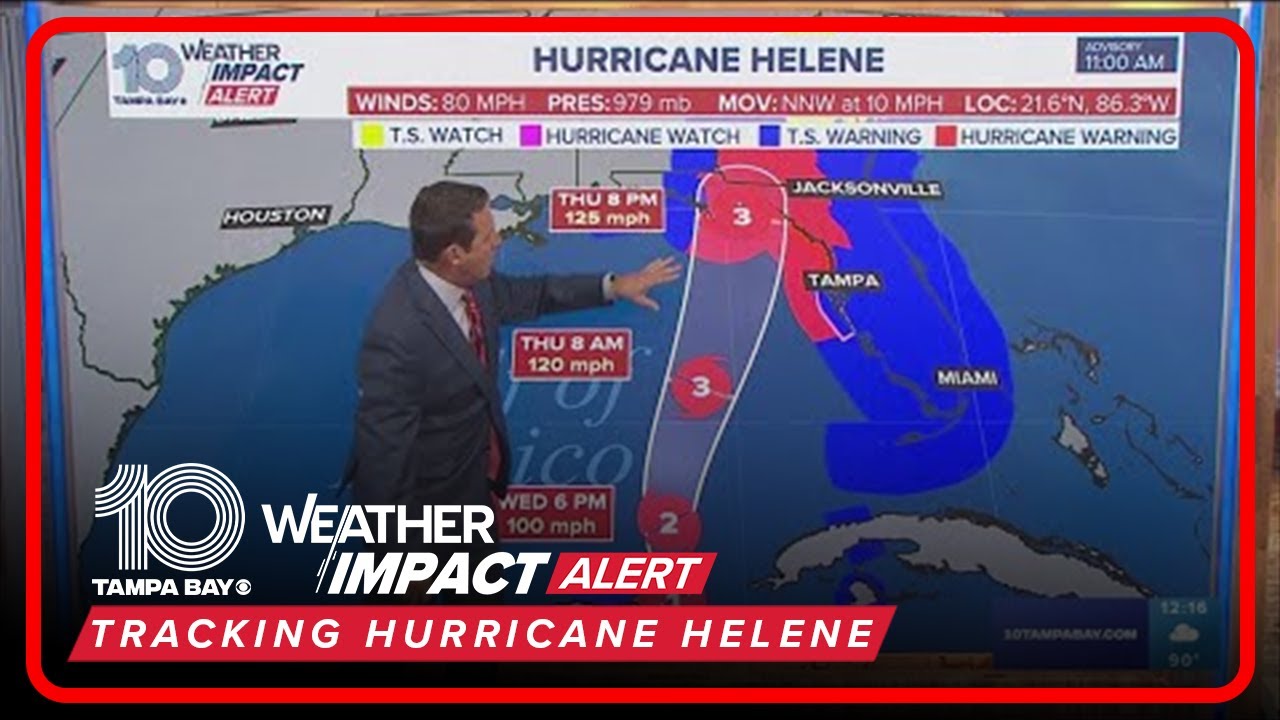 Tracking Helene: Hurricane expected to reach Cat 3 status before Florida landfall | Noon Wednesday