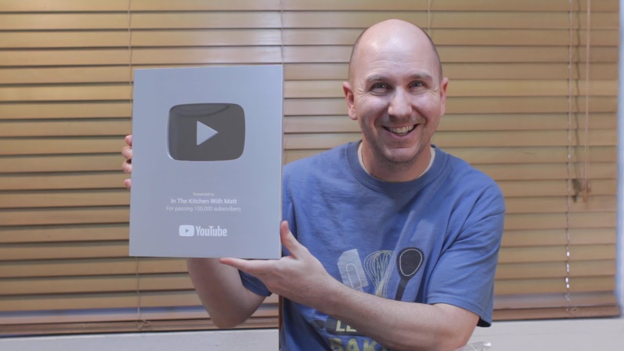 YouTube Silver Play Button Award Unboxing | 100k Subs | In The Kitchen With Matt