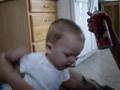 Brayden Eating Redi Whip