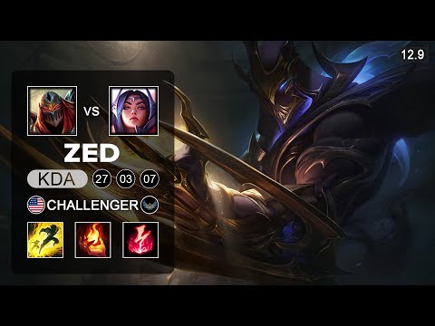 Laceration Zed vs Irelia Mid - NA Challenger - Patch 12.9 Season 12