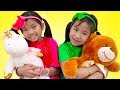 Hello Song | Jannie & Emma Pretend Play Nursery Rhymes & Kids Songs