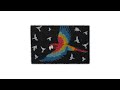 Paillasson coco perroquet Noir - Rouge - Blanc - Fibres naturelles - Matière plastique - 60 x 2 x 40 cm
