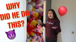 FILLED MY SISTERS ROOM WITH 200 BALLOONS (SHE GOT MAD!!!)