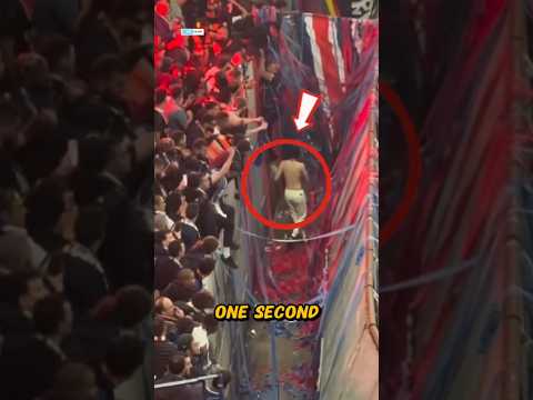 PSG Fans Pulled Off the Craziest Stadium Escape 😂⚽#PSG #FootballFans #PitchInvasion #SoccerMoments