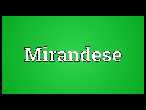 Mirandese Meaning