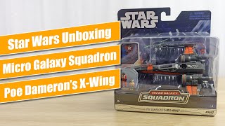 Micro Galaxy Squadron Poe Dameron's T-70 X-Wing (Black One) - Star Wars Unboxing