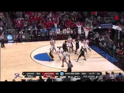 TJ McConnell 3-pointer (Xavier vs. Arizona)