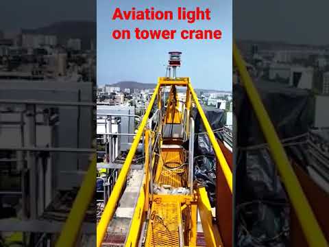 Aviation light for tower crane