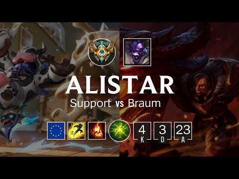 Alistar Support vs Braum - EUW Challenger Patch 8.23