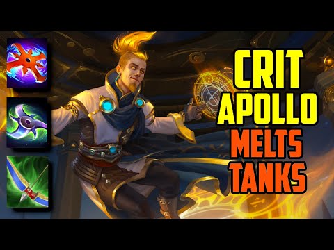 Crit Apollo Destroys Tanks! Punishing Greedy Solo-Lane Builds - Apollo Gameplay - Smite Ranked