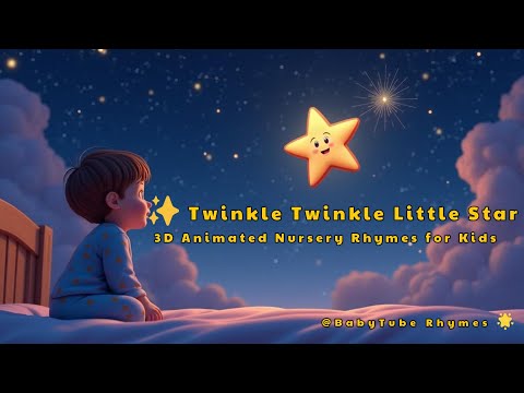 ✨ Twinkle Twinkle Little Star | BabyTube Rhymes 🌟 | 3D Animated Nursery Rhymes for Kids