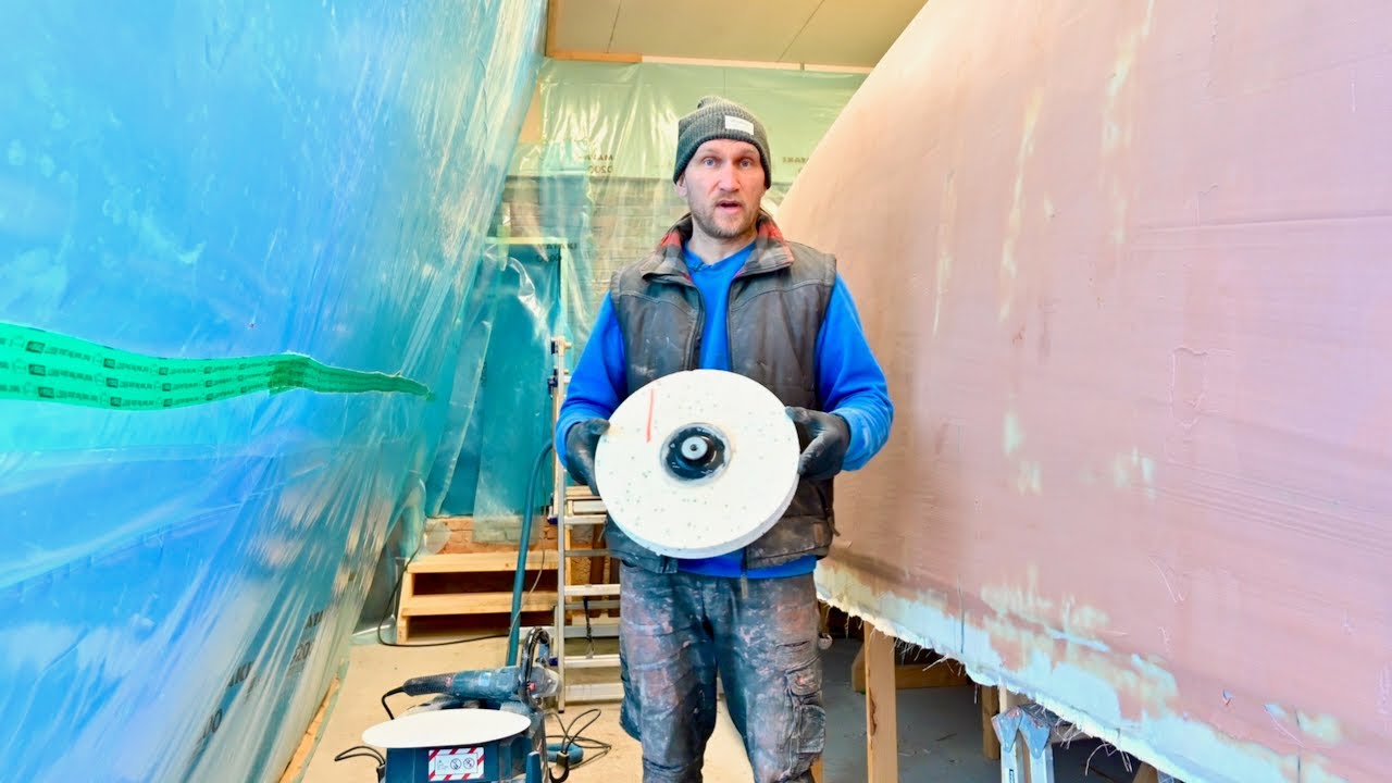 New Improved Sanding Method For Our Boat Build - Ep. 384 RAN Sailing