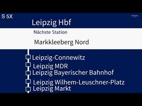 Ansage Bis Leipzig Hbf Linie S5X S-Bahn Mitteldeutschland