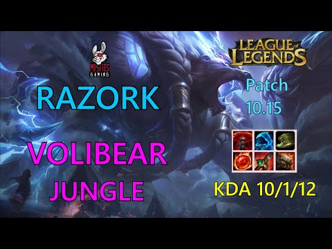 LEC Jungler Razork Volibear vs Nidalee – EUW 1012 LP Challenger Patch 10.15