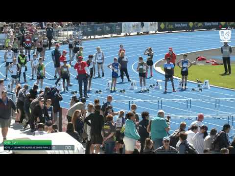 Boys U13 80m Hurdles TF 2: 2021 Commonwealth Bank State Track and Field Championships // LAVicTV