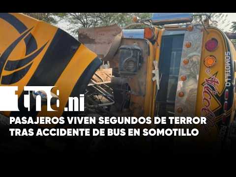 Chinandega: Vuelco de bus en Somotillo deja momentos de pánico entre pasajeros