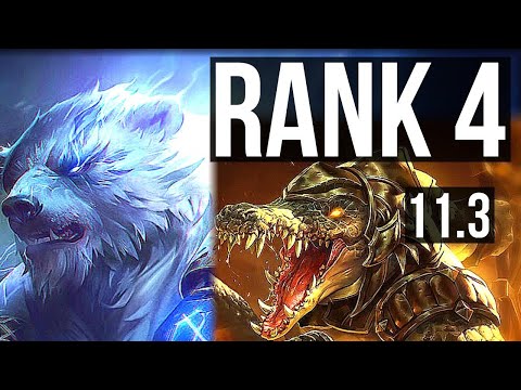 VOLIBEAR vs RENEKTON (TOP) | Rank 4, 5/0/4 | TR Challenger | v11.3