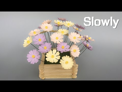 ABC TV | How To Make Daisy Paper Flower With Shape Punch #1 (Slowly) - Craft Tutorial