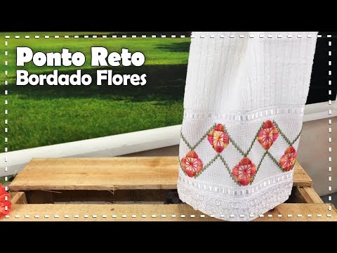 BORDADO FLORES EM PONTO RETO com Leila Jacob - Programa Arte Brasil - 16/08/2017