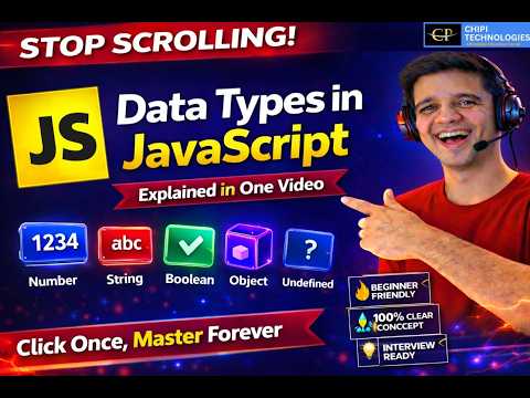 Javascript Data Types In One Video Complete Guide Chipi Technologies
