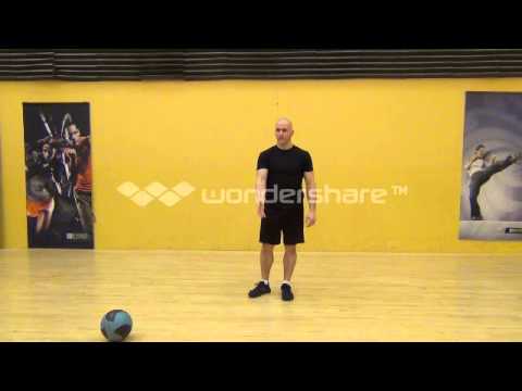 medicine ball squat toss