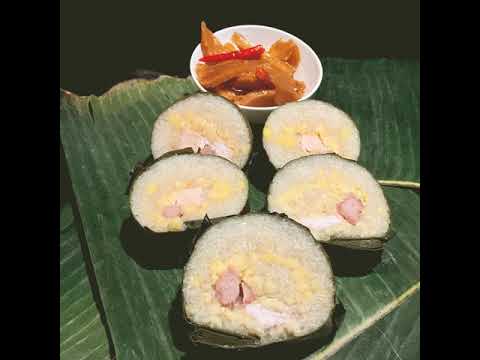 Gâteau traditionnel vietnamien pour le Tết - Bánh Tét - Traditional Vietnamese cake for Tết