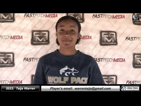2023 Taija Warren 3.0 GPA - Athletic Outfielder & Shortstop Softball Skills Video - Lady Wolfpack