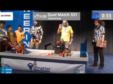 VEX Worlds 2016 - VEXIQ Elementary School - Engineering - Qual 331 (10520A 3615X) 134