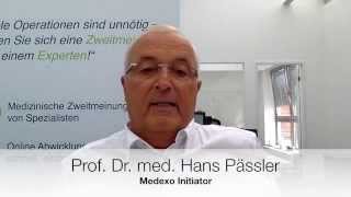 Medexo Initiator Prof. Dr.  med. Hans Pässler im Interview