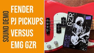Video thumbnail for Fender Stock PJ Pickups vs. EMG GZR PJ Pickups by Bass Bonedo