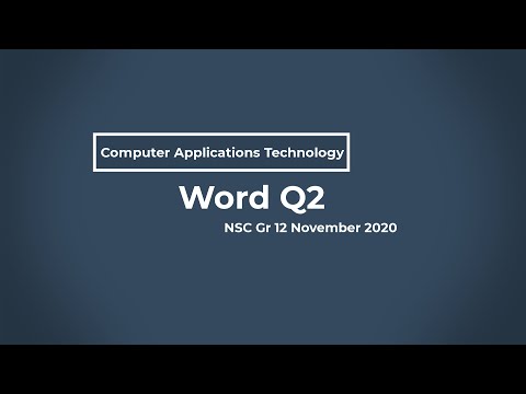 NSC CAT Gr 12 2020 - Q2 Word
