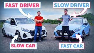 Fast Car Slow Driver Vs Slow Car Fast Driver!