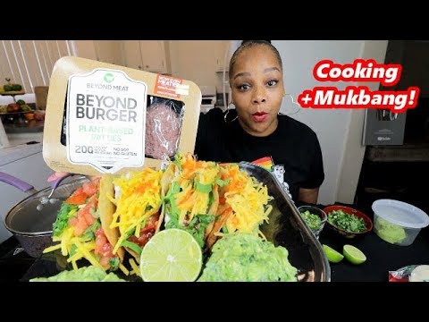 HOMEMADE BEYOND MEAT TACOS RECIPE MUKBANG!!