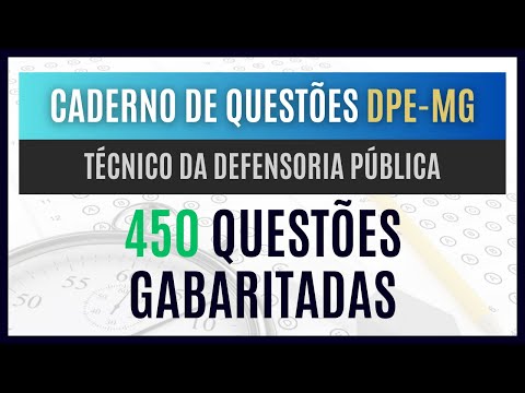 Caderno de Questões Concurso DPE-MG 2023 - Técnico da Defensoria Pública (450 Questões Gabaritadas)