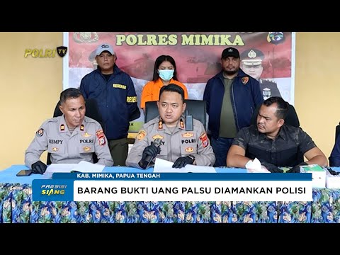 POLRES MIMIKA UNGKAP PEREDARAN DAN PENYIMPANAN UANG PALSU