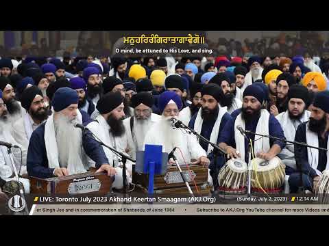 110 Giani Gurdev Singh Jee Australia Raensabaayee Keertan @ Toronto July 2023 Akhand Keertan Smaagam