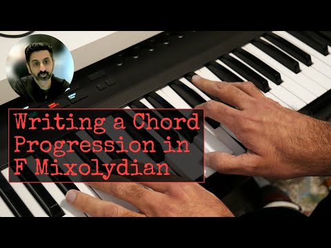 Writing a chord progression in F Mixolydian