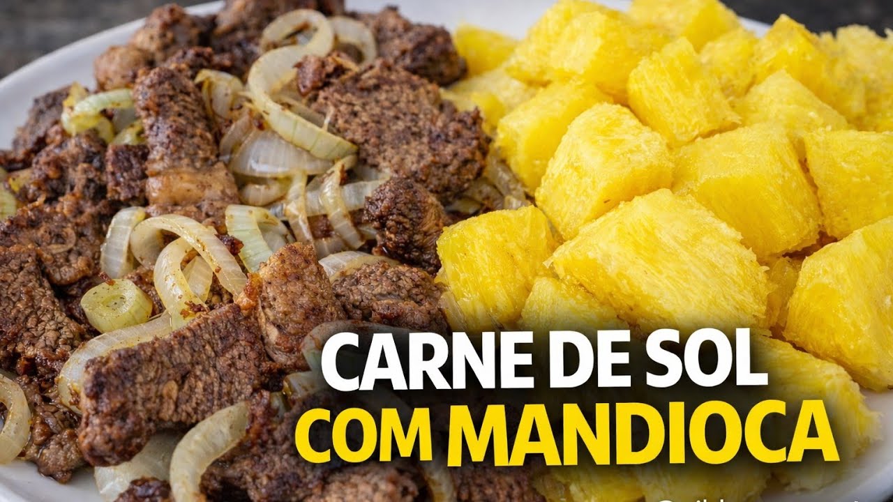 Carne de Sol Suculenta e Mandioca na Manteiga, Super fácil #carnes