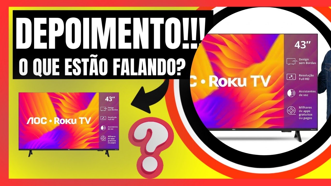 Miniatura da avaliação em vídeo de Smart TV AOC 43S5155/78G 43 Polegadas Roku TV Full HD