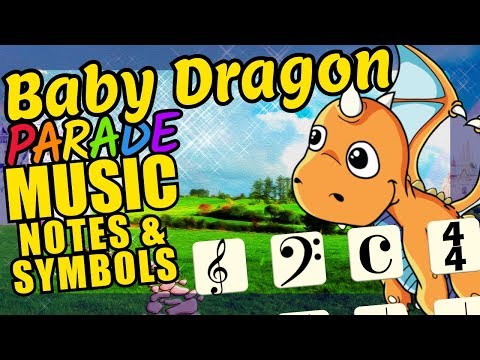 Baby Dragon Teaching Musical Notation and Symbols Educational Music Video for Kids